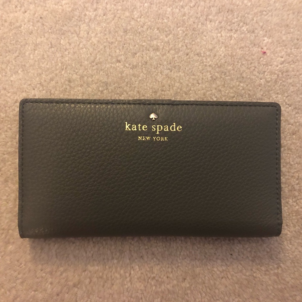 Gray Kate spade continental wallet